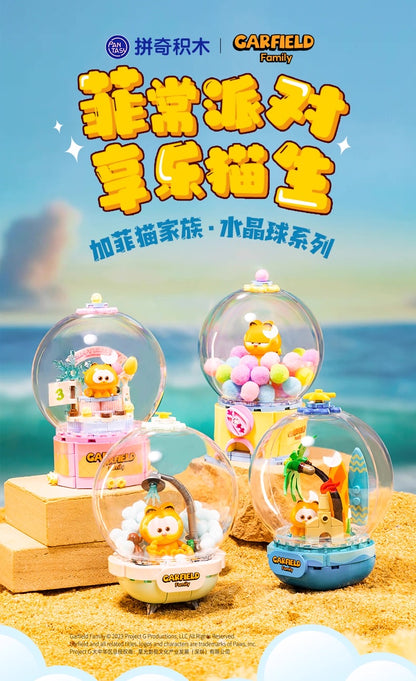 Pan Tasy x Garfield Family | Birthday Cake - Lovely Cat Exotic Shorthair Building Blocks Toy Collections