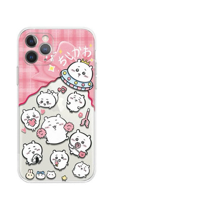 Japanese Cartoon ChiiKawa Hachiware Usagi UFO Clear - iPhone Case 11 12 13 14 15 16 Pro Promax