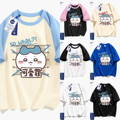 Japanese Cartoon ChiiKawa Casual Style T-Shirt Series | Hachiware Cute Crime - Kawaii Fashion Items