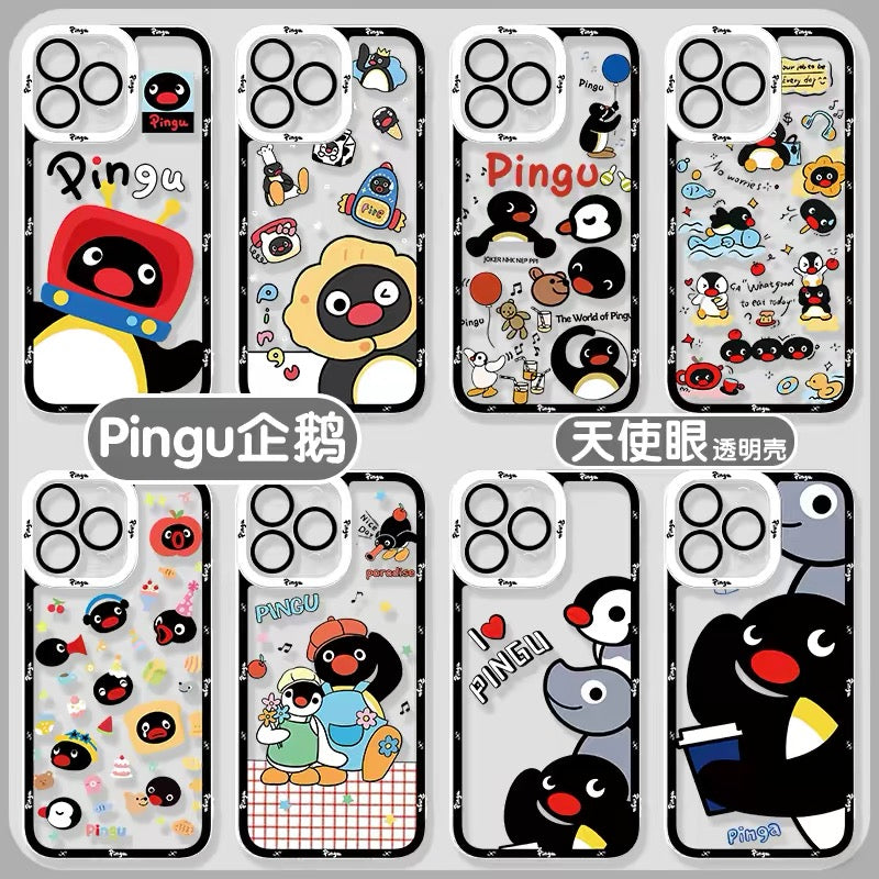 Cute Cartoon Lovely Penguin | Pingu & Friends 8 Styles - iPhone Case PLUS SE2 XS XR X 11 12 13 14 15 16 16e 17 17e Pro Promax 12mini 13mini