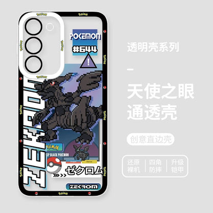 Japan Cartoon Pokemon Game Pixel Version | Celebi Xerneas Zekrom Reshiram Latios Latias Gardevoir Garchomp - Phone Case Samsung Galaxy S26 S25 S24 S23 S22 S21 FE Ultra Edge