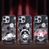 Japanese Cartoon Sanrio Black Winter Classic Dress Up Laser Case | Hello Kitty Little Twin Stars My Melody Kuromi Cinnamoroll Hangyodon Bad Badtz Maru 7 Styles - Phone Case Samsung Galaxy S26 S25 S24 S23 S22 S21 FE Ultra Edge
