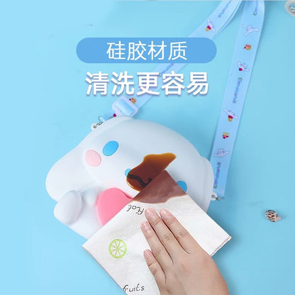 Japan Sanrio Silicone 3D Sit Pose Shoulder Bag | Cinnamoroll with Heart -  Kawaii Bag Birthday Girlfriend Children Gift