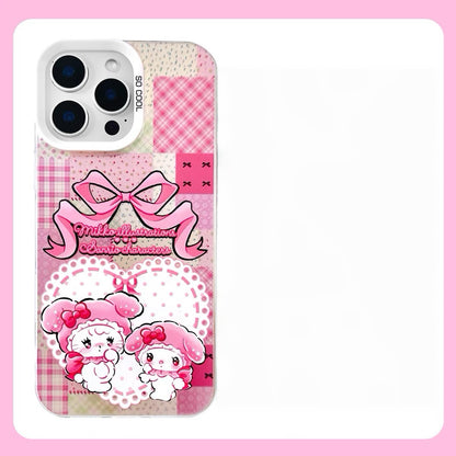 Japanese Cartoon Sanrio X Mikko Laser Case | Hello Kitty My Melody Kuromi Cinnamoroll 4 Styles - iPhone Case 11 12 13 14 15 16 16e 17 17e Pro Promax
