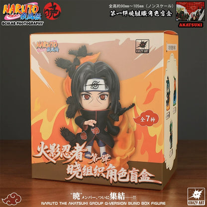 Naruto Ninja The Akatsuki Group Q Version Series Part 1 | Naruto Shippuuden Uchiha Itachi Sasori Deidara Tobi Hoshigaki Kisame Zetsu - Figure Collectable Toys Mystery Blind Box