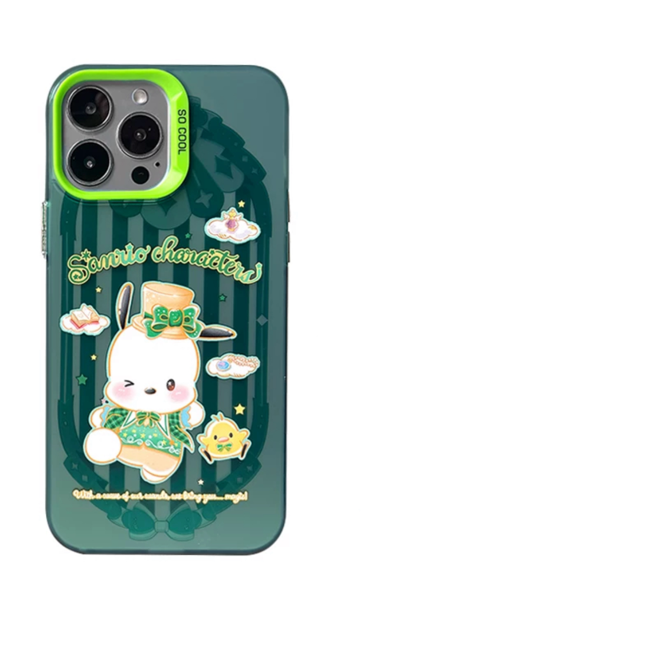 Japanese Cartoon Sanrio Magic School | Pochacco Wizard Laser Colour Clear - iPhone Case 11 12 13 14 15 16 Pro Promax