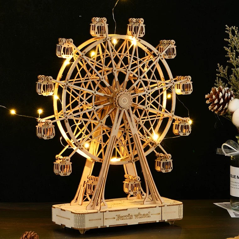 Craft Kits Wooden Music Box | Ferris Wheel - DIY Handmade Mini World Miniature Gift