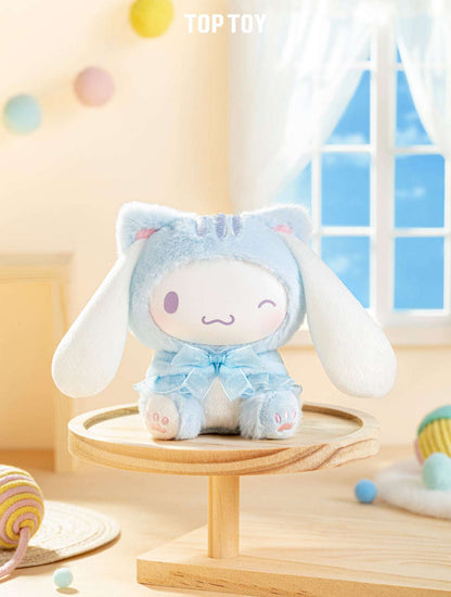 TopToy Sanrio Characters Play with Kittens | Hello Kitty My Melody Kuromi Cinnamoroll Pompompurin Pochacco Pastel Cat - Collectable Toys Mystery Blind Box