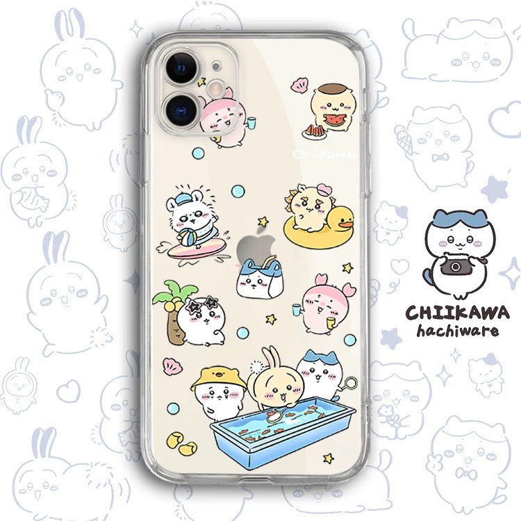 Japanese Cartoon Chiikawa Clean Case | Happy Fun Part1 - Phone Case Samsung Galaxy S26 S25 S24 S23 S22 S21 FE Ultra