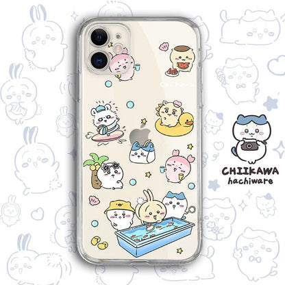 Japanese Cartoon Chiikawa Clean Case | Happy Fun Part1 - Phone Case Samsung Galaxy S26 S25 S24 S23 S22 S21 FE Ultra