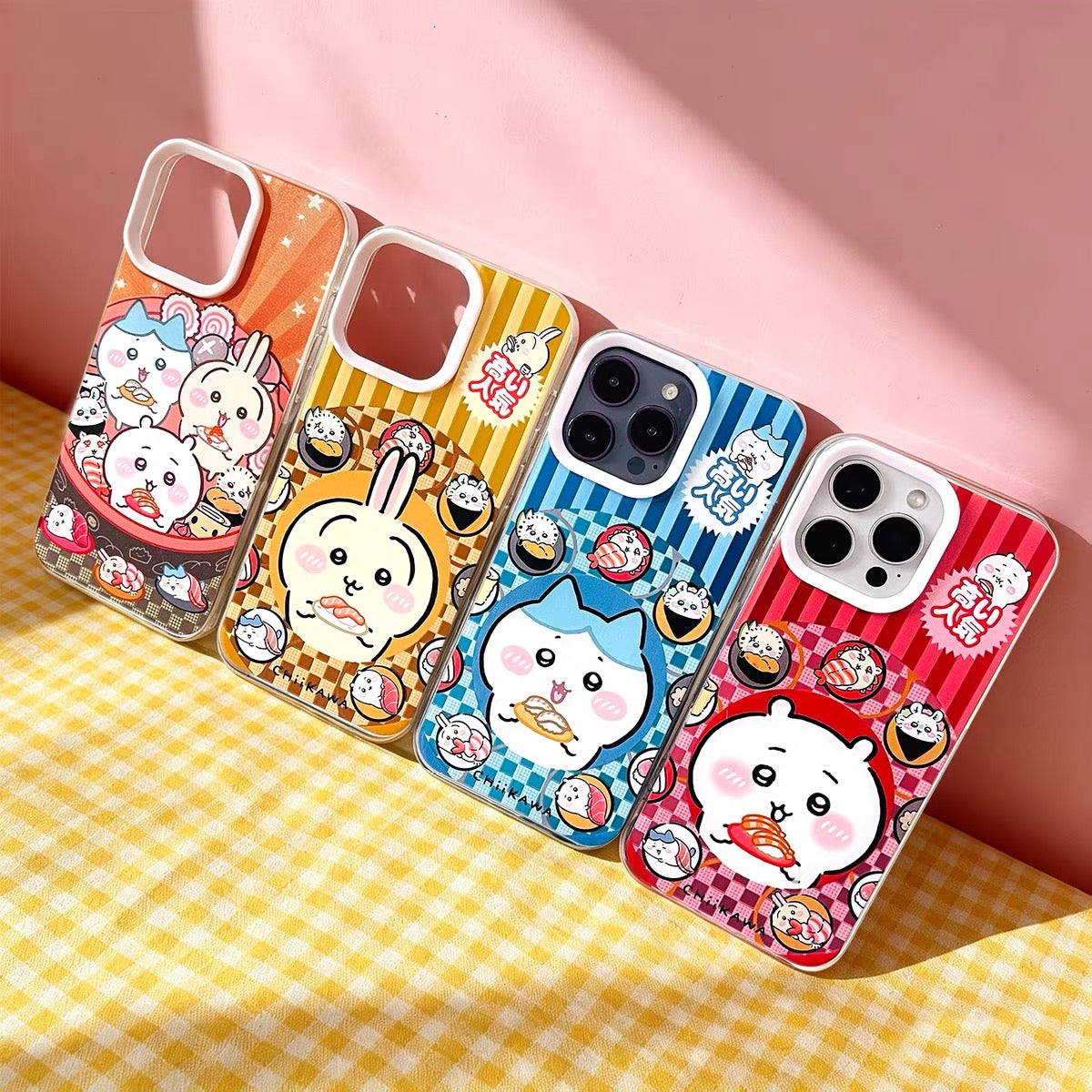 Japanese Cartoon ChiiKawa with Sushi Laser Case | Chiikawa Hachiware Usagi - Phone Case Samsung Galaxy S26 S25 S24 S23 S22 S21 FE Ultra Edge