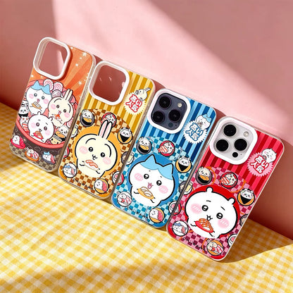 Japanese Cartoon ChiiKawa with Sushi Laser Case | Chiikawa Hachiware Usagi - Phone Case Samsung Galaxy S26 S25 S24 S23 S22 S21 FE Ultra Edge