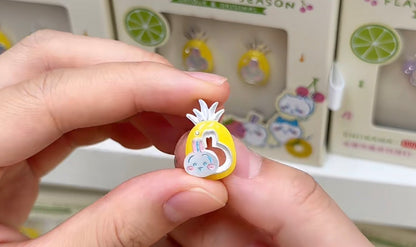 ChiiKawa X Miniso Fruit Market Series Fruit Market Earings | ChiiKawa Hachiware Usagi Momonga - Kawaii Items Room Decoration doll