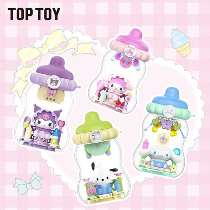 Top Toy x Sanrio Characters Baby Series Milk Bottle Keychain | My Melody Kuromi Cinnamoroll Pochacco -  Building Blocks Toy Collectable Mystery Blind Box