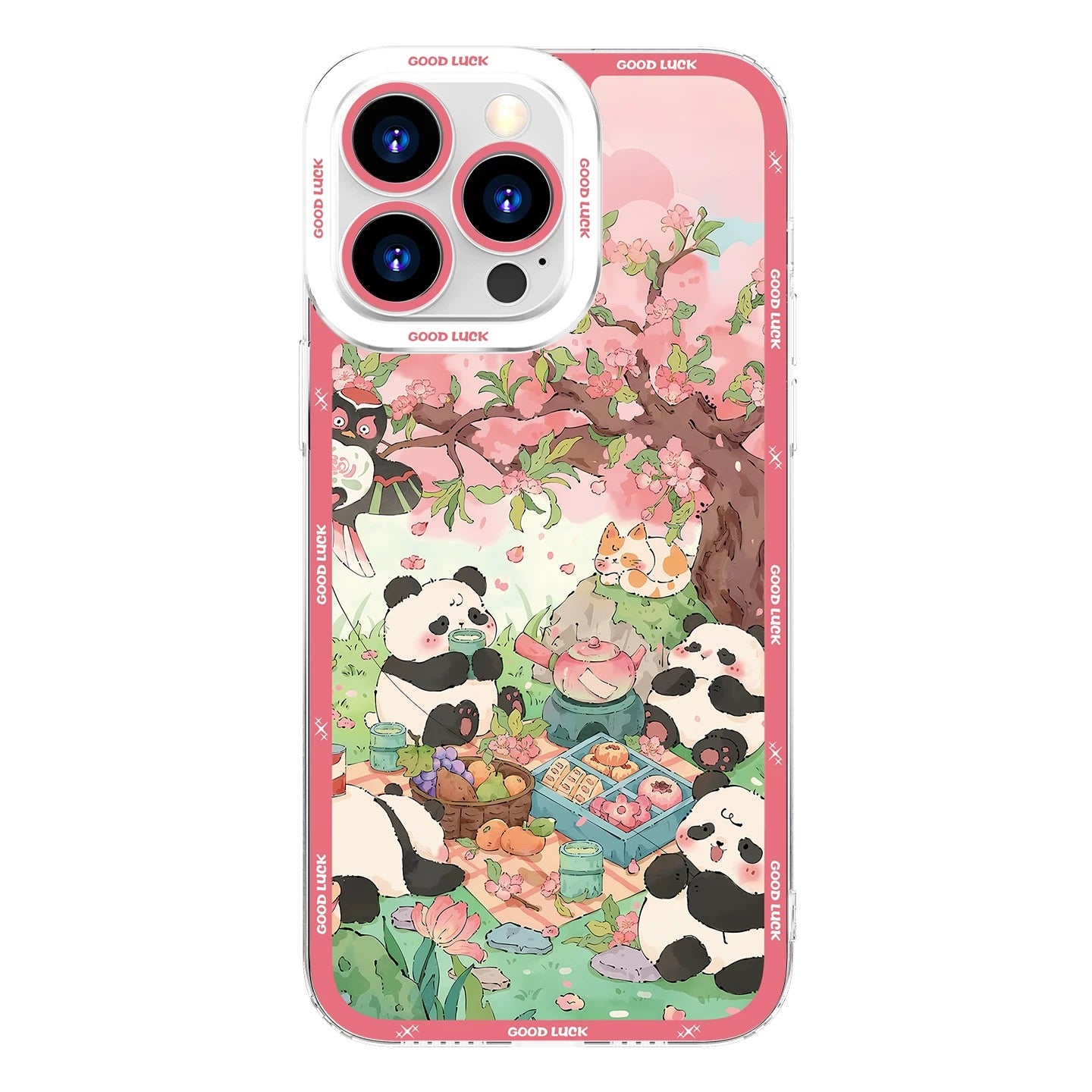 Cute Animal Panda | Season Times - iPhone Case PLUS SE2 XS XR X 11 12 13 14 15 16 16e 17 17e Pro Promax 12mini 13mini