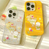 Japanese Cartoon Sanrio Pompompurin & Pochacco Pudding Ice Cream Desert - iPhone Case 12 13 14 15 Pro Promax