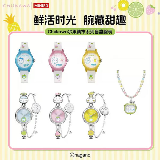 ChiiKawa X Miniso Fruit Market Series Fruit Market Watch Blind Box | ChiiKawa Hachiware Usagi 7 Styles - Kawaii Items Room Decoration doll