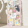 かわいい猫パステルカラー iPhoneケース 6 7 8 PLUS SE2 XS XR X 11 12 13 14 15 Pro Promax 12mini 13mini