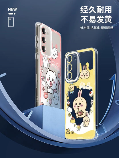 Japanese Cartoon Chiikawa with Stars Outing Version | Chiikawa Hachiware Usagi Momonga - Phone Case Samsung Galaxy S26 S25 S24 S23 S22 S21 FE Ultra Edge