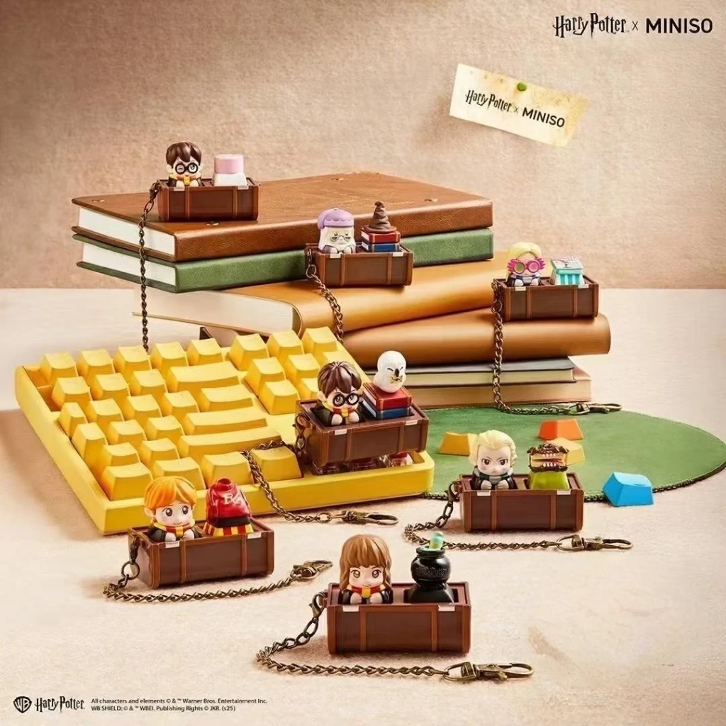 Harry Magical School Wizard Witch X Miniso | Harry Magical School Character Key Cap Keychain Blind Box - Kawaii items Mystery Box