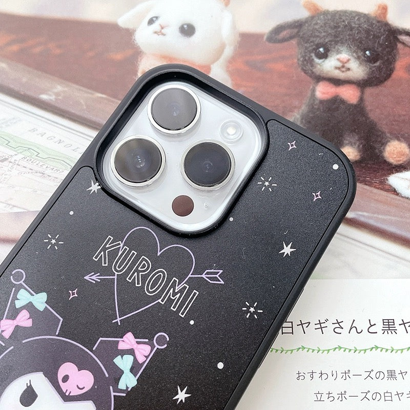 Japanese Cartoon Kuromi In Black iPhone Case 12 13 14 15 Pro Promax