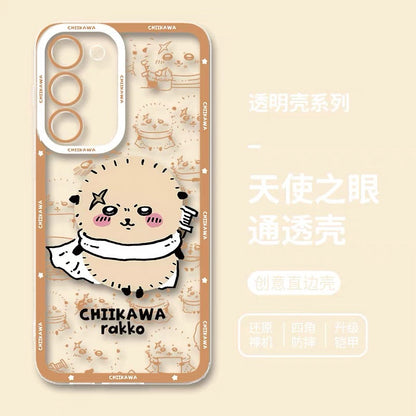 Japanese Cartoon Chiikawa Outing Daily with Comic | Chiikawa Hachiware Usagi Momonga Kurimanju Rakko Shisa Furuhonya 8 Styles - Phone Case Samsung Galaxy S26 S25 S24 S23 S22 S21 FE Ultra Edge