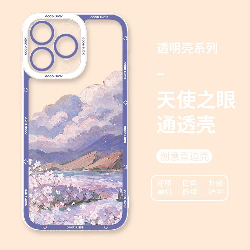Girlish Fancy Oil Drawing | Pastel World 7 Styles - iPhone Case PLUS SE2 XS XR X 11 12 13 14 15 16 16e 17 17e Pro Promax 12mini 13mini