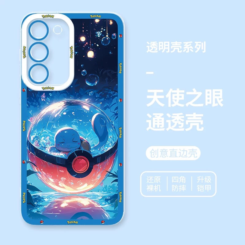 Japan Cartoon Pokemon Sweet Dream in Pokeball | Pikachu Gengar Greninja Squirtle Lucario Bulbasaur - Phone Case Samsung Galaxy S26 S25 S24 S23 S22 S21 FE Ultra Edge