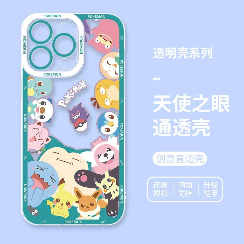 Japan Cartoon Pokemon Be with you Version | All Around you & Smile to you - iPhone Case PLUS SE2 XS XR X 11 12 13 14 15 16 16e 17 17e Pro Promax 12mini 13mini