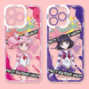 Japanese Cartoon Sailor Girl Eternal Version | セーラーサターン ちびムーン うさぎ - セーラームーン iPhoneケース PLUS SE2 11 12 13 14 15 16 16e 17 17e Pro Promax 12mini 13mini
