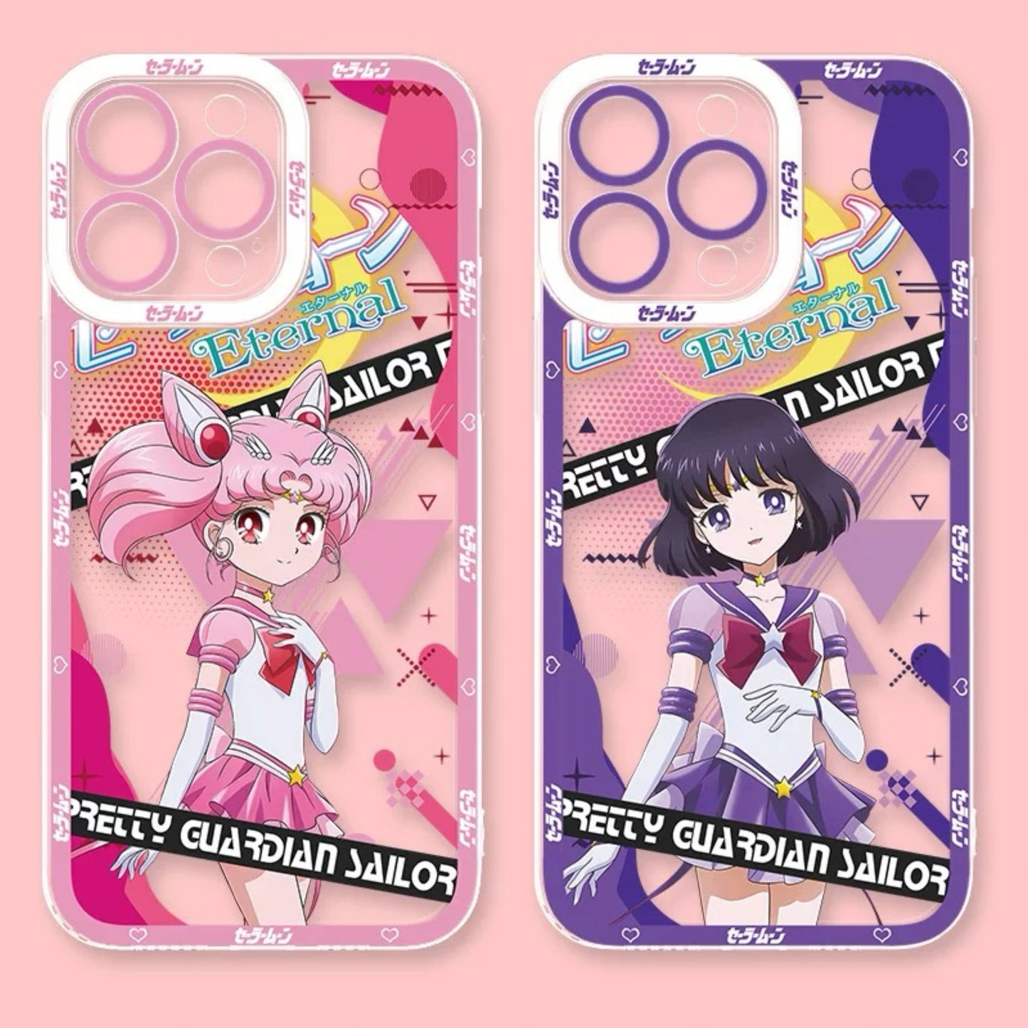 Japanese Cartoon Sailor Girl Eternal Version | Sailor Saturn Chibi Moon Usagi - Sailormoon iPhone Case PLUS SE2 11 12 13 14 15 16 16e 17 17e Pro Promax 12mini 13mini