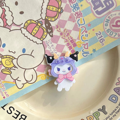 Sanrio Dragon Hair Clip | Hello Kitty My Melody Kuromi Cinnamoroll Pompompurin Pochacoo - Custom Made Child Gift Kawaii items