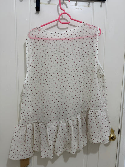 Japanese Fashion Cute Style Mori Series | White with Rose Layer Vest - Kawaii Fashion Items