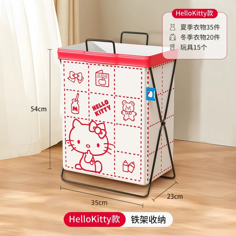 Japanese Cartoon Sanrio with Friends Giant Storage Basket | Hello Kitty My Melody Kuromi Cinnamoroll Pochacco - 54cm tall Bathroom Bedroom Girl Gift