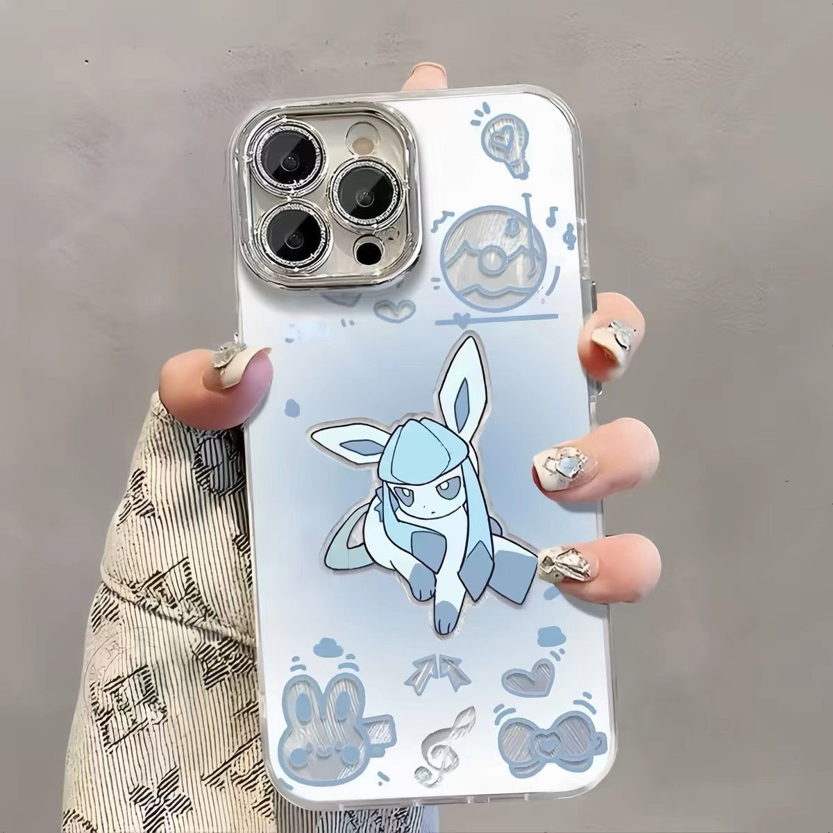 Japanese Cartoon Pokemon Case Eevee Evolution Cute Emo Version | Eevee Vaporeon Jolteon Flareon Espeon Umbreon Leafeon Glaceon Sylveon 9 Styles - iPhone Case PLUS SE2 XS XR X 11 12 13 14 15 16 16e 17 17e Pro Promax 12mini 13mini (副本)