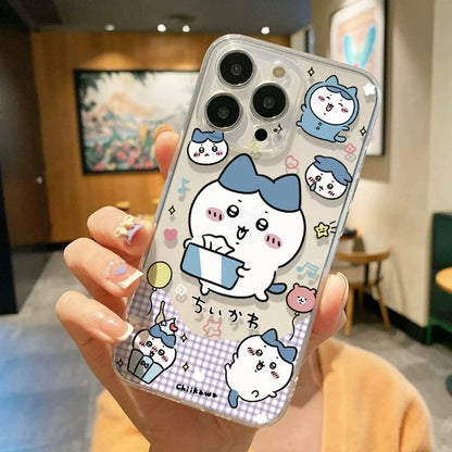 Japanese Cartoon Chiikawa Clean Case | Take Somethings Daily Chiikawa Hachiware Usagi Momonga Rakko 5 Styles - iPhone Case PLUS SE2 11 12 13 14 15 16 16e 17 17e Pro Promax 12mini 13mini
