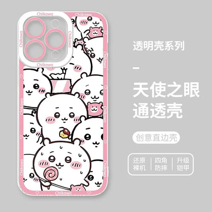 Japanese Cartoon Chiikawa Full Sceen | Chiikawa Hachiware Usagi Momonga Kurimanju - iPhone Case PLUS SE2 XS XR X 11 12 13 14 15 16 16e 17 17e Pro Promax 12mini 13mini