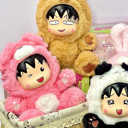 Chibi Maruko Chan Fluffy Animal Part 1 Series Vinyl Plush Doll | Fawn Bunny Panda Tiger Capybara Bear - Vinyl Face Plush Doll Figure Keychain Collectable Toys Mystery Blind Box KawaiiGiftLand