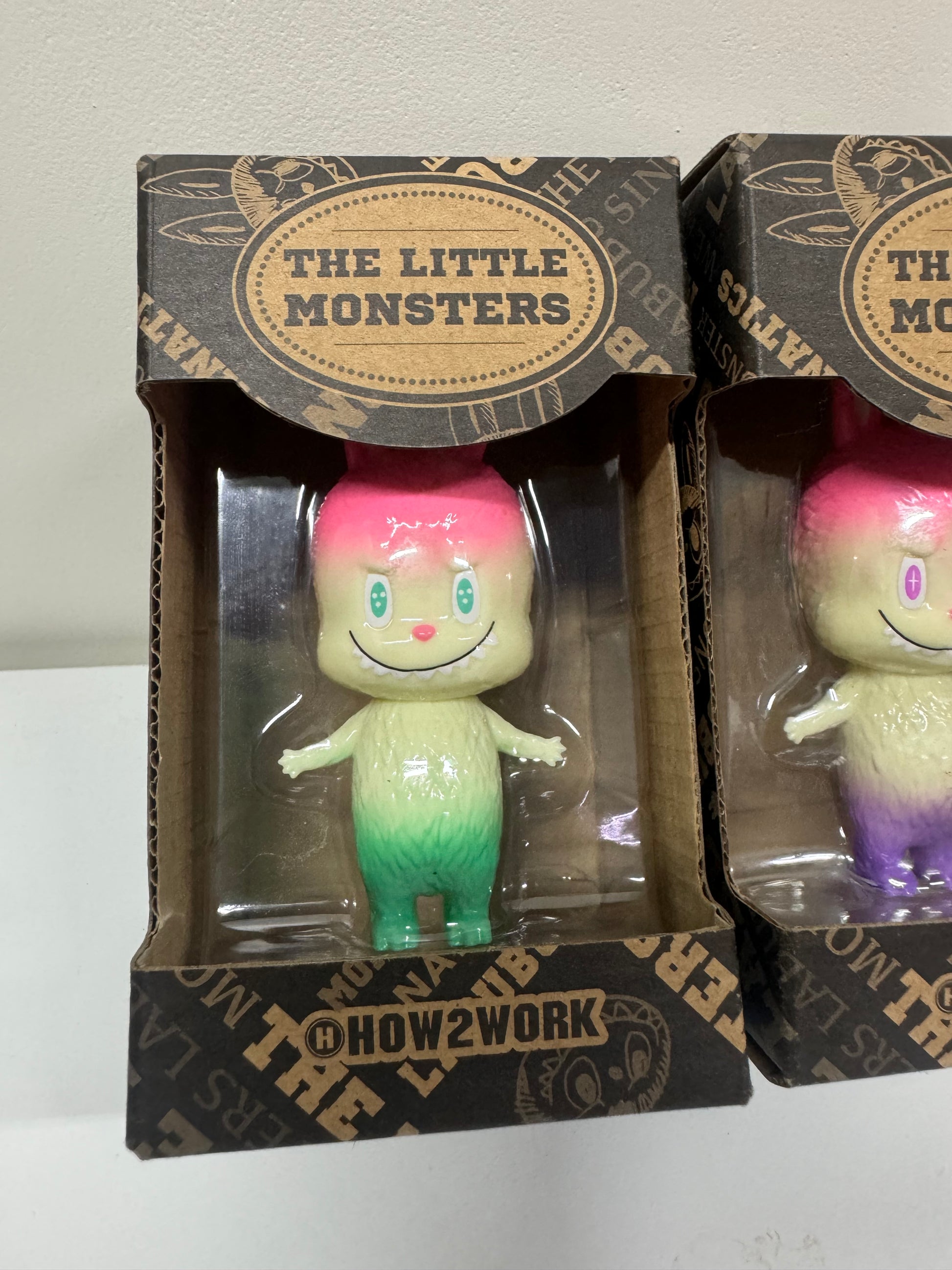 How2work Mini Labubu Yellow Pink Green Purple Japan ver Limited Edition Retired Rare