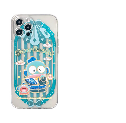 Japanese Cartoon Sanrio Magic School | Hangyodon Wizard Laser Colour Clear - iPhone Case 11 12 13 14 15 16 Pro Promax