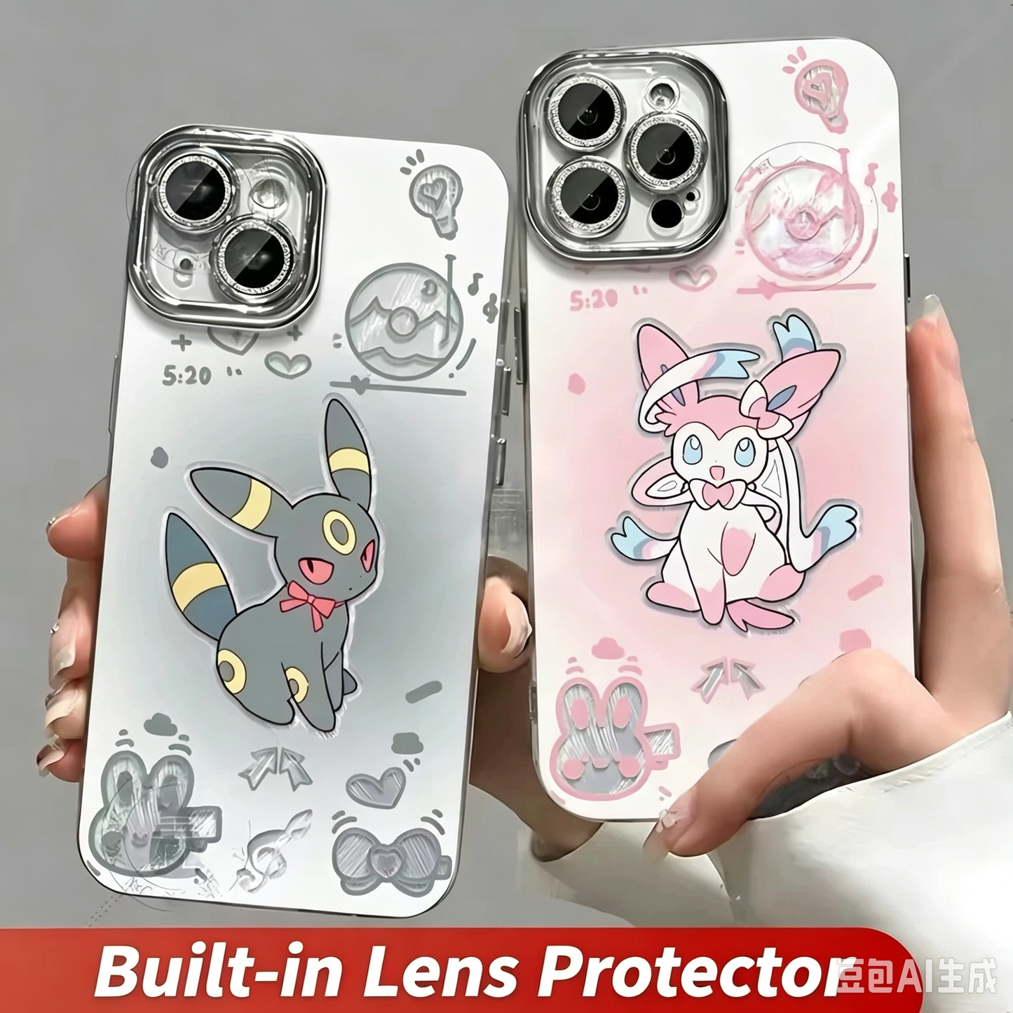 Japanese Cartoon Pokemon Case Eevee Evolution Cute Emo Version | Eevee Vaporeon Jolteon Flareon Espeon Umbreon Leafeon Glaceon Sylveon 9 Styles - iPhone Case PLUS SE2 XS XR X 11 12 13 14 15 16 16e 17 17e Pro Promax 12mini 13mini (副本)