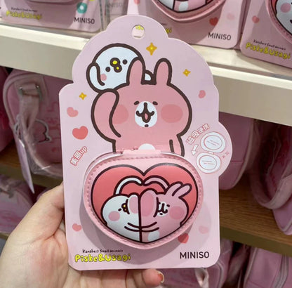 Kanahei X Miniso | Mirror Keychain Usagi Piske Pink Rabbit White Chicken - 6 x 7.7cm Kawaii items Accessories