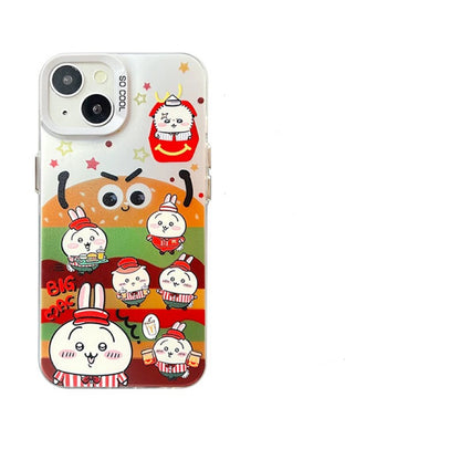 Japanese Cartoon ChiiKawa | Fast Food Waiter ChiiKawa Hachiware - iPhone Case 11 12 13 14 15 16 Pro Promax