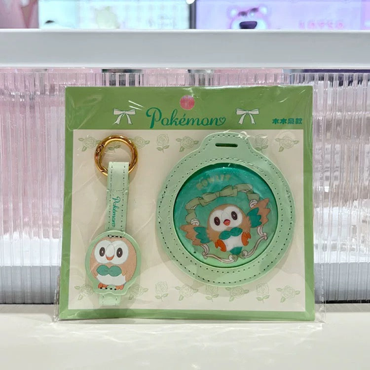 Pokemon X Miniso Pins with Cover Keychain | Pikachu Sylveon Gengar Piplup Rowlet - Anime Collectable Kawaii Item
