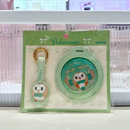 Pokemon X Miniso Pins with Cover Keychain | Pikachu Sylveon Gengar Piplup Rowlet - Anime Collectable Kawaii Item