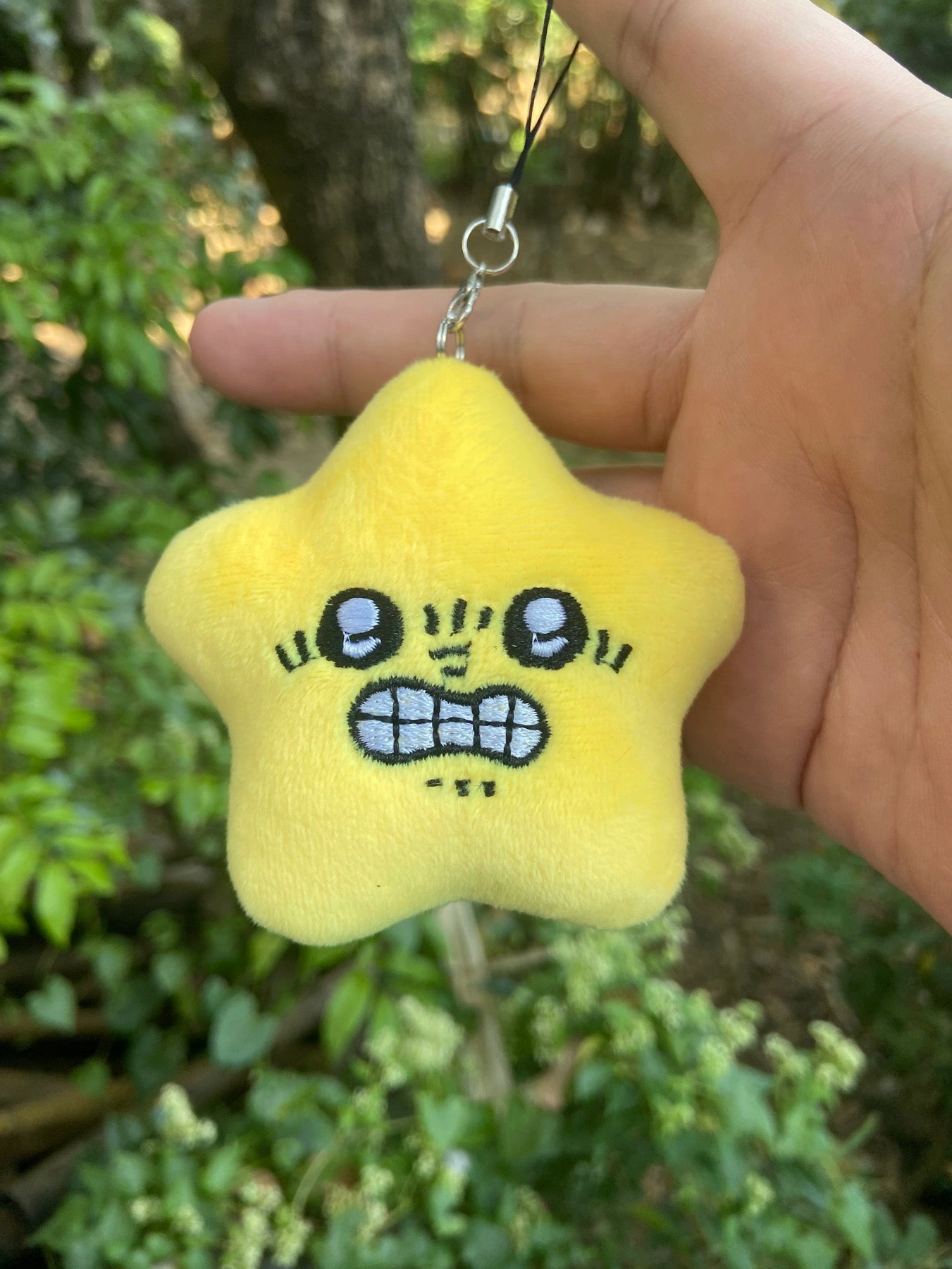 Japan ChiiKawa Shooting Star Keychain | Angry Smile Cute - Mini Plush Doll Keychain