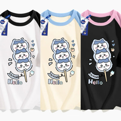 Japanese Cartoon ChiiKawa Casual Style T-Shirt Series | Hachiware Mochi Part 2 - Kawaii Fashion Items