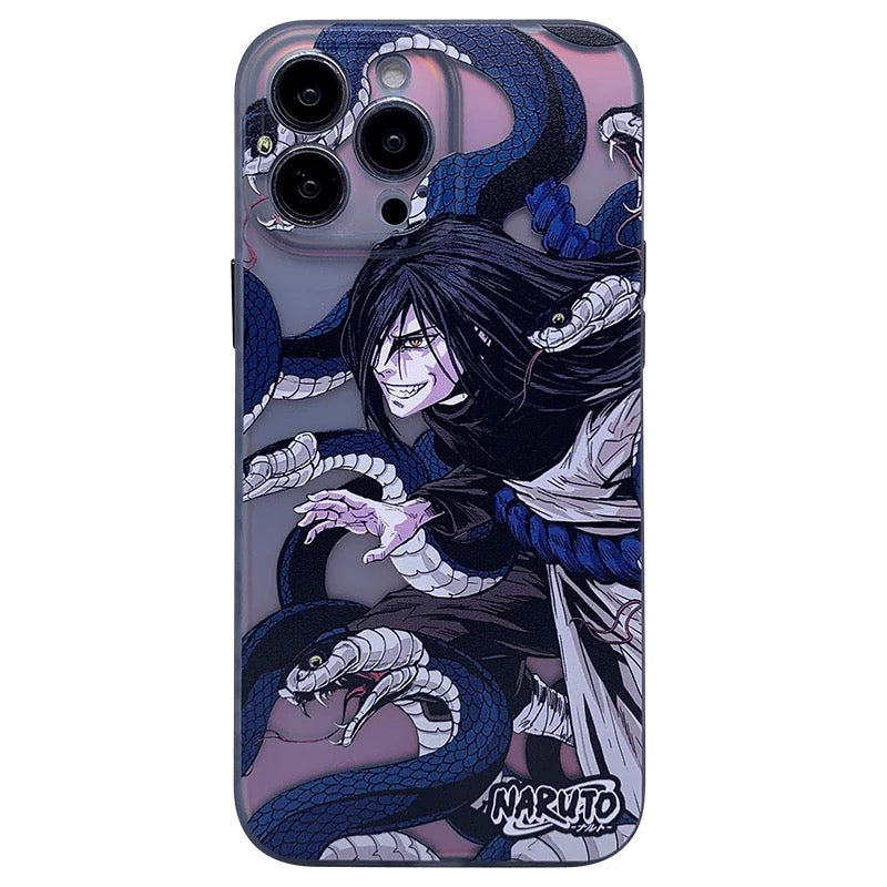 Japanese Anime Naruto Ninja | Laser Orochimaru - iPhone Case PLUS 12 13 14 15 16 Pro Promax KawaiiGiftLand