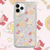 Japanese Cartoon Sailor Moon CardCaptorSakura Magic Wand Stick - Silver Pink Heart Glitter QuickSand iPhone Case 6 7 8 PLUS SE2 XS XR X 11 12 13 14 15 16 16e 17 17e Pro Promax 12mini 13mini