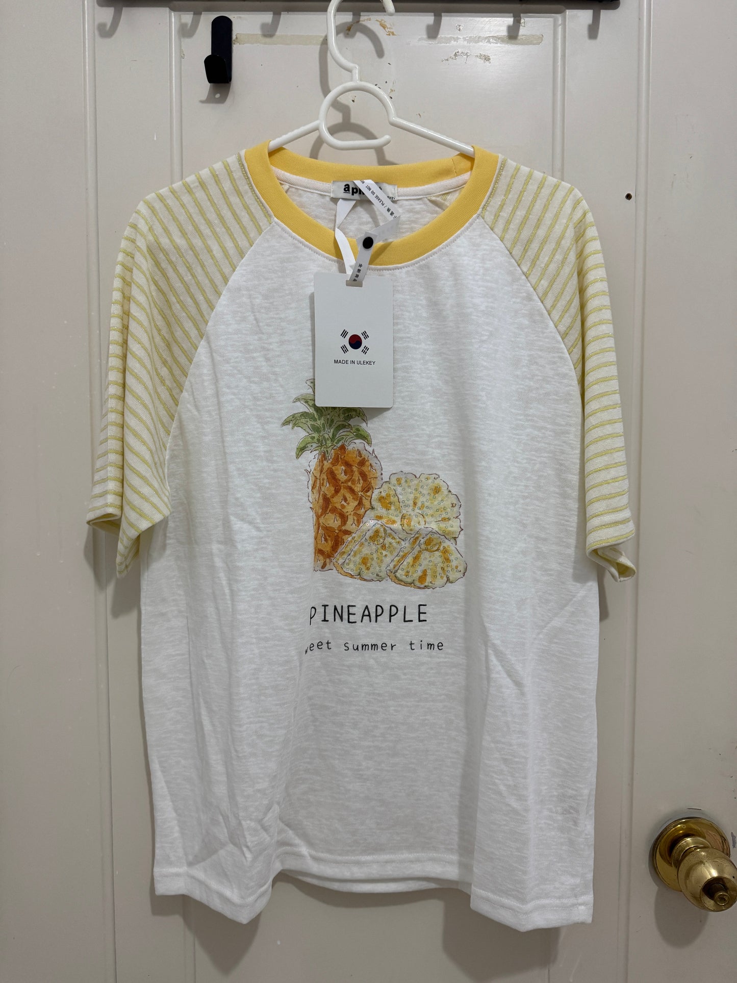 Korean Fashion Fruits Style T-Shirt Series | Bling Bling Pineapple - Kawaii Fashion Items
